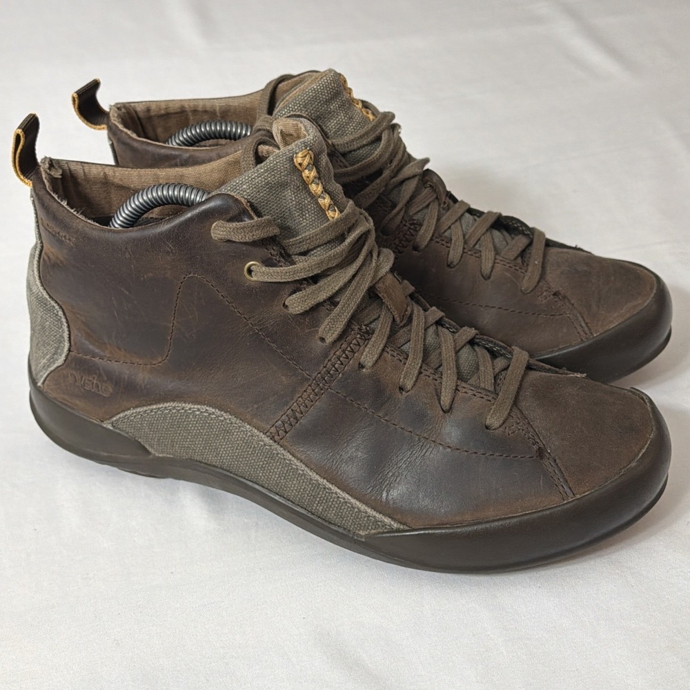 Cushe‎ Hood WP Chukka Boots Shoes Men's 9 Dark Brown Leather Lace Up Waterproof